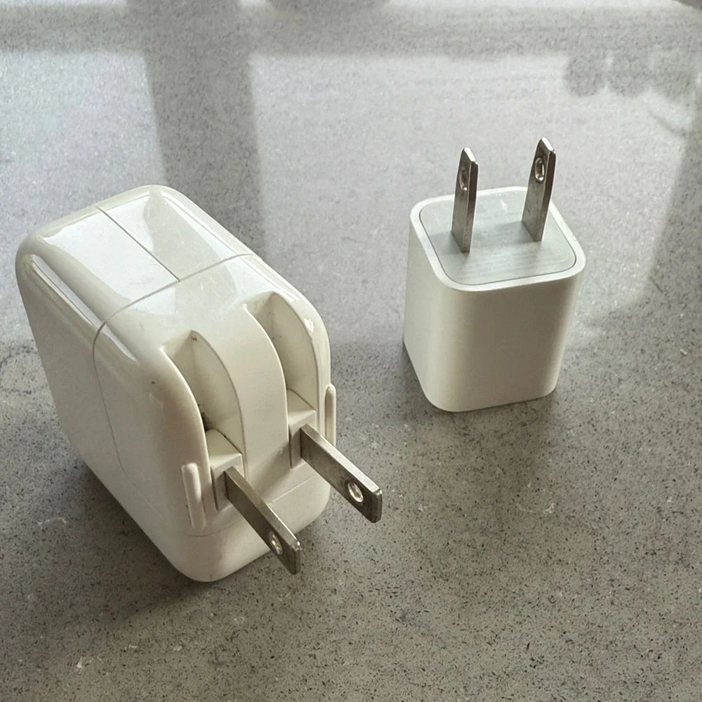 2 Apple USB Power Adapters